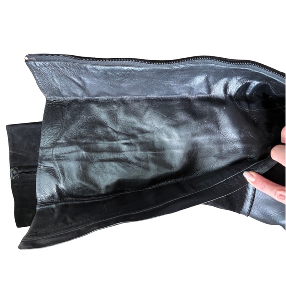 “Alexandra Neel black suede leather stiletto knee-high boots size 36.5 - Picture 7 of 7